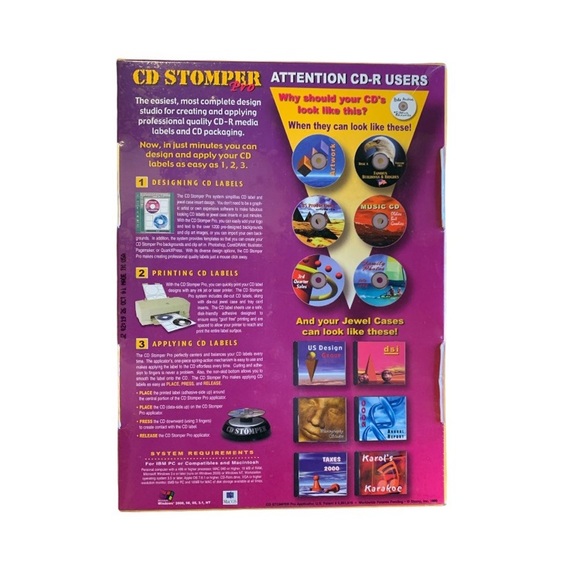 Avery CD-R Stomper Pro Applicator 1999 CD labeling system NEW - Picture 2 of 12